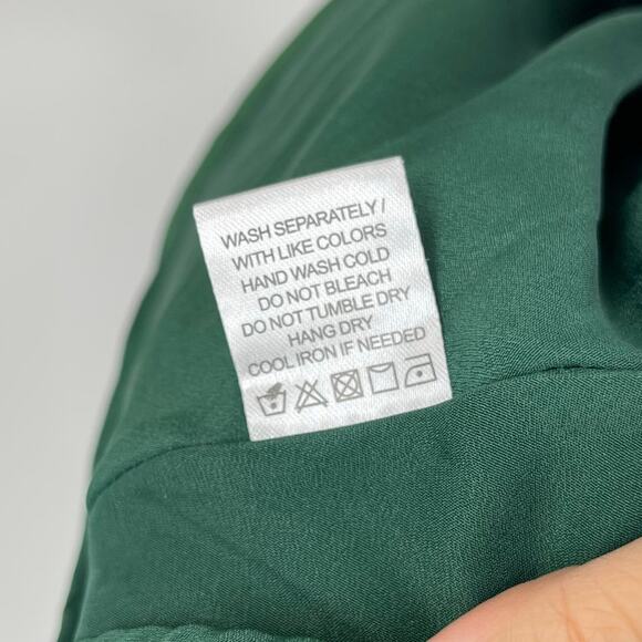 Lovers and Friends | Boa Mini Dress in Green Satin Cowl Neck Slip S w/ Tags - Picture 14 of 14